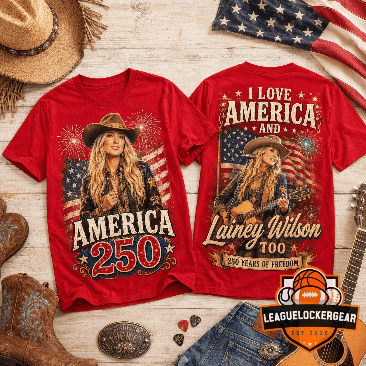 Lainey Wilson America 250 Years of Freedom T-Shirt
