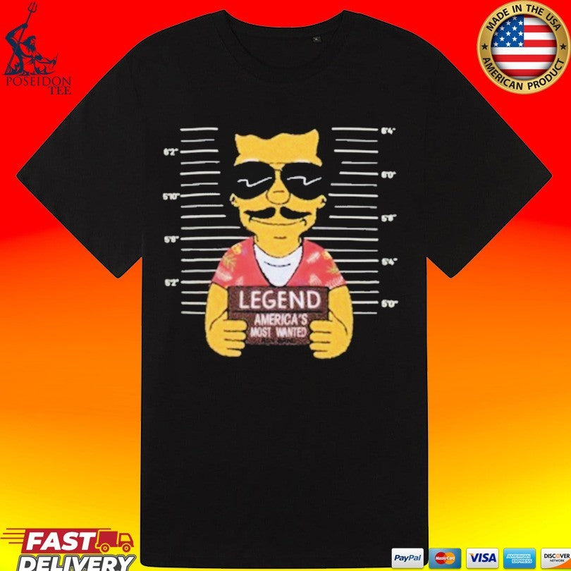 Legend America’s Most Wanted Pablo Mugshot Heavy Terry Short T-shirt