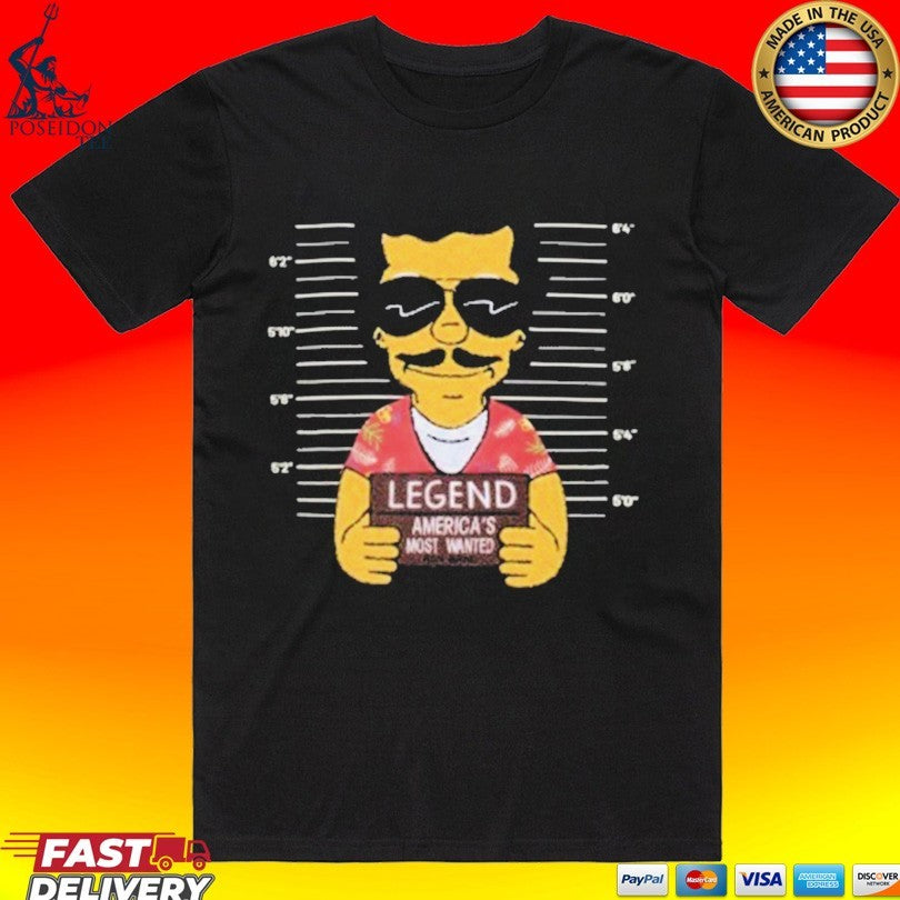 Legend America’s Most Wanted Pablo Mugshot Heavy Terry Short T-shirt