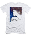 Light And Peace Girl Line Drawing T-Shirt