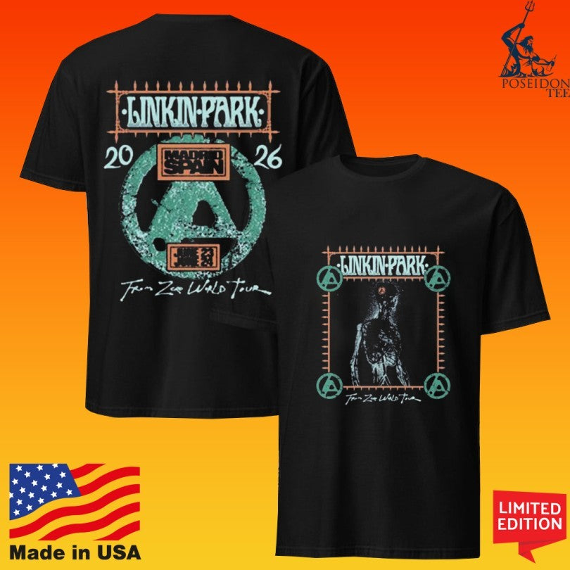 Linkin Park Madrid Spain 2026 Exclusive City At Auditorio Miguel Rios On June 23 And 24 2026 From Zero T-shirt
