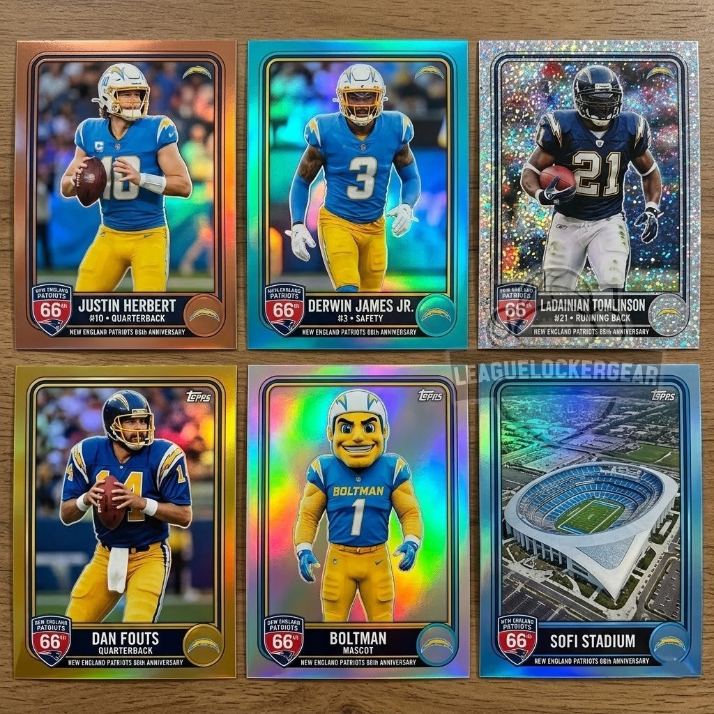 Los Angeles Chargers 66th Anniversary Ultra Premium Trading Cards