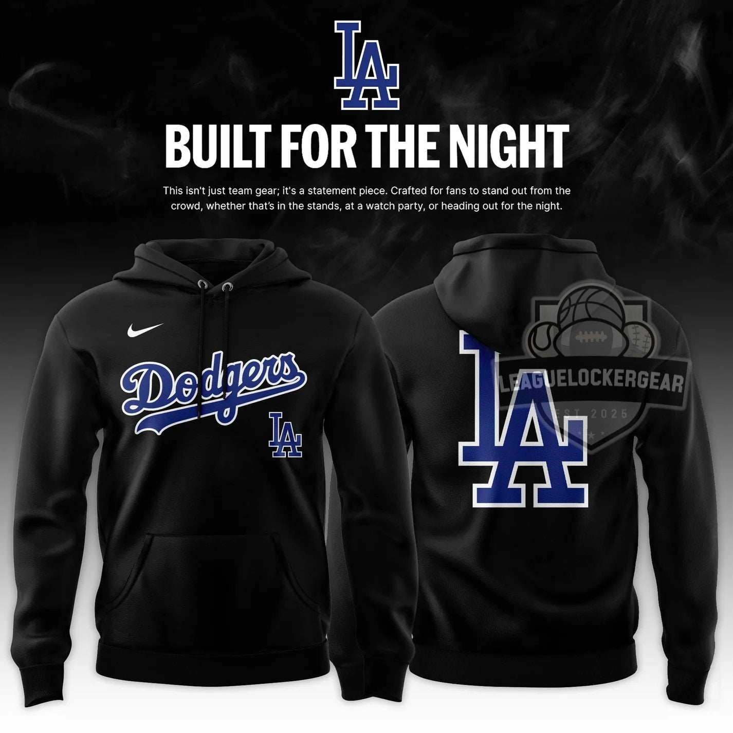 Los Angeles Dodgers 2026 Fashion Black Out Hoodie