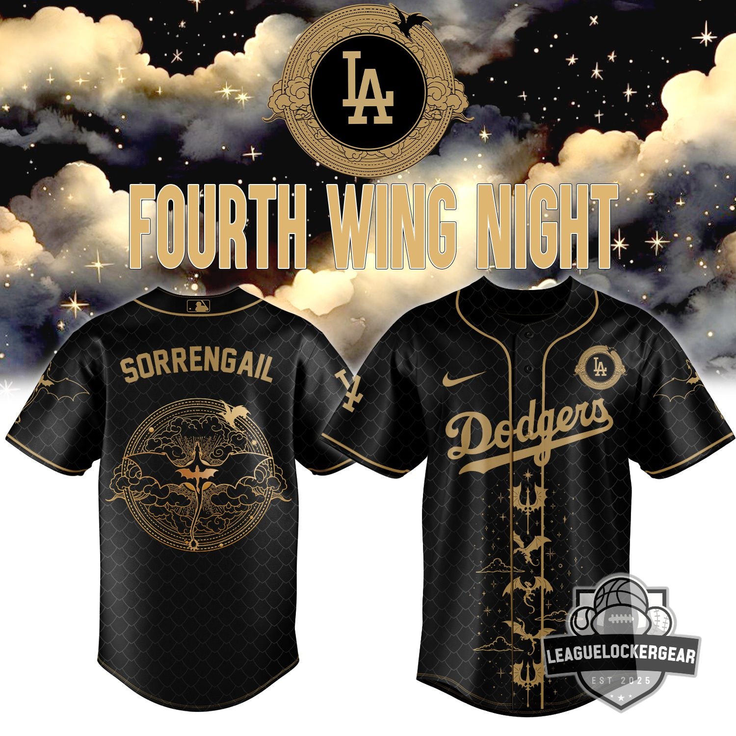 MLB Fourth Wing Night Sorrengail Baseball Jersey