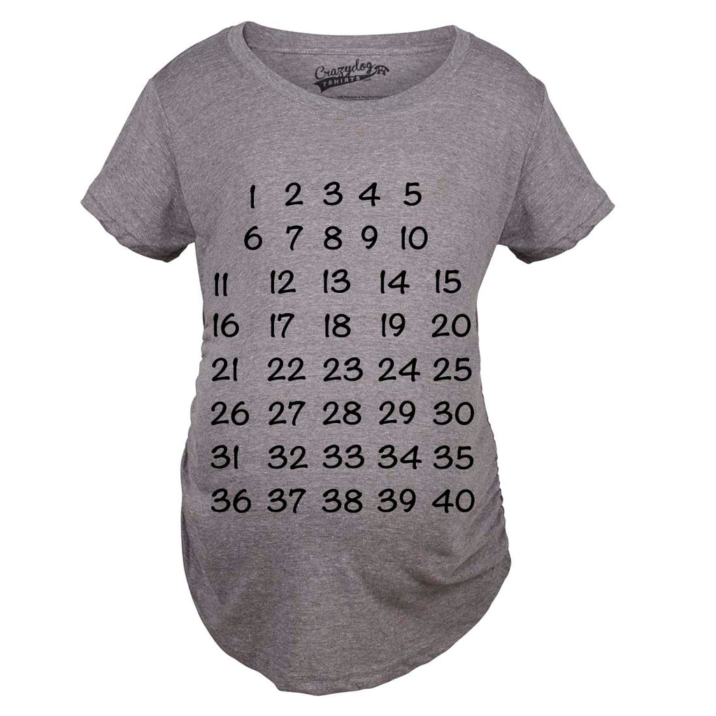 Calendar Countdown Maternity T Shirt
