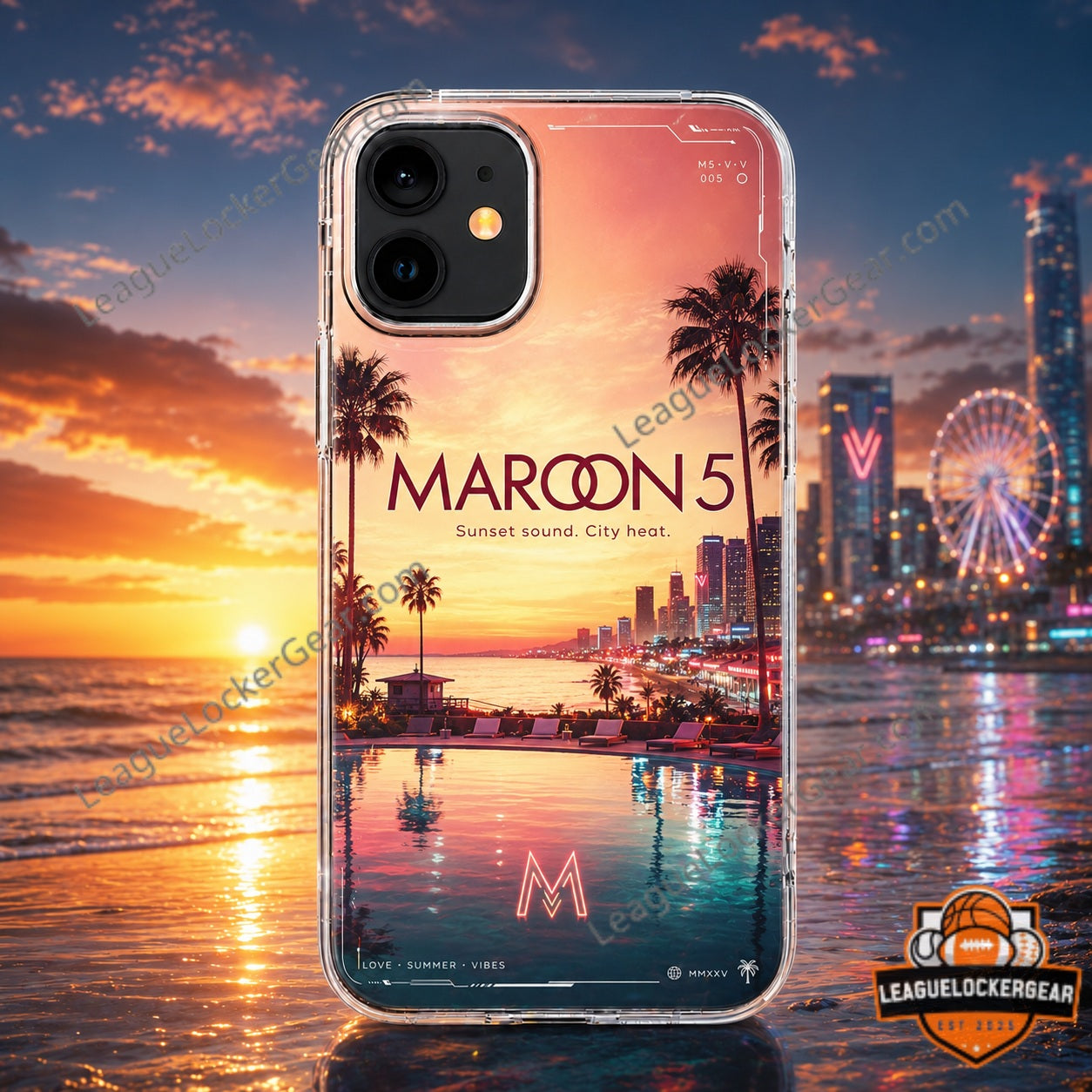 Maroon 5 Sunset City Heat 2026 Phone Case