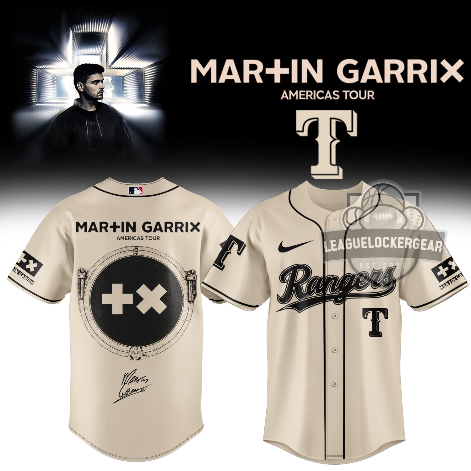 Martin Garrix Los Angeles Dodgers Americas Tour Baseball Jersey
