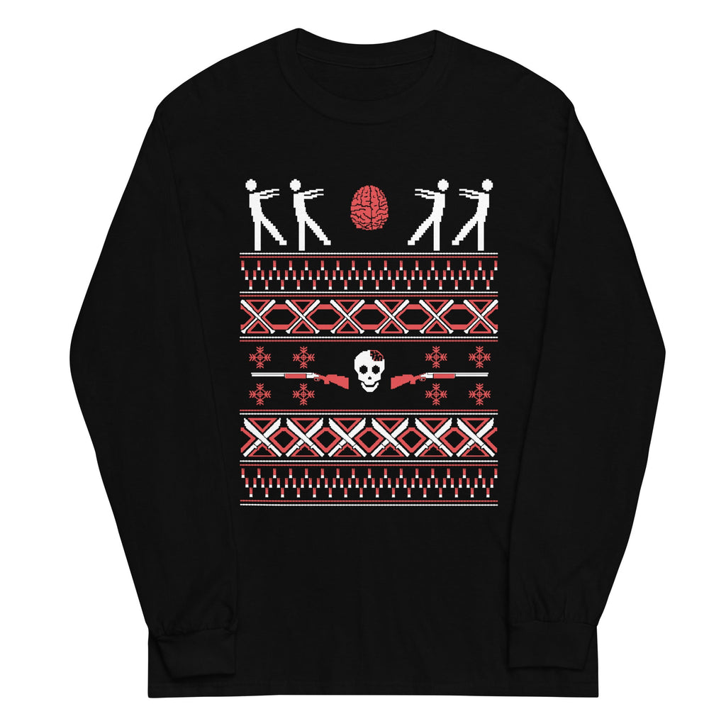 Zombie Christmas Sweater Unisex Long Sleeve Tee