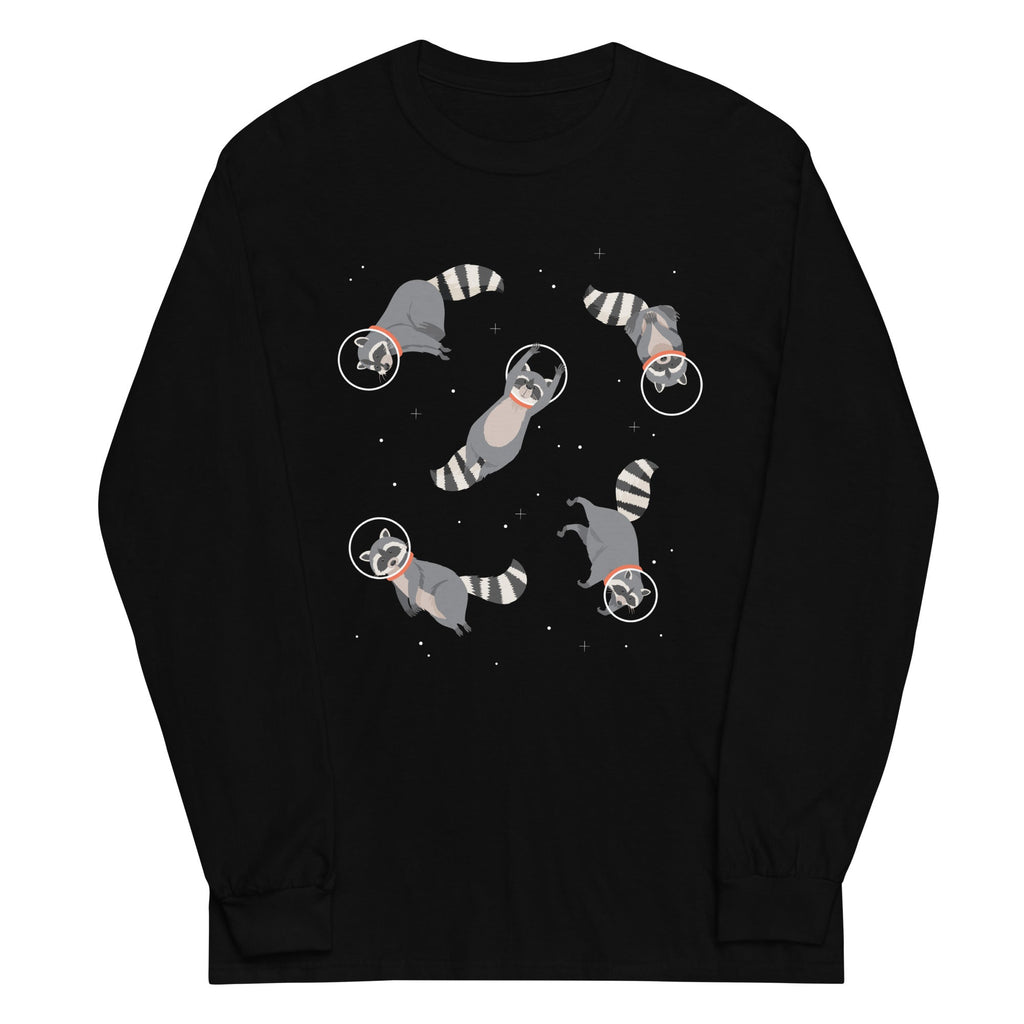 Raccoons In Space Unisex Long Sleeve Tee