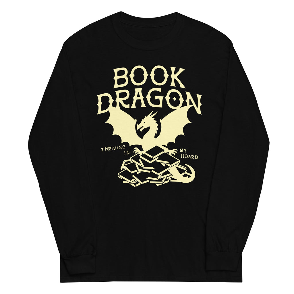 Book Dragon Thriving In My Hoard Unisex Long Sleeve Tee