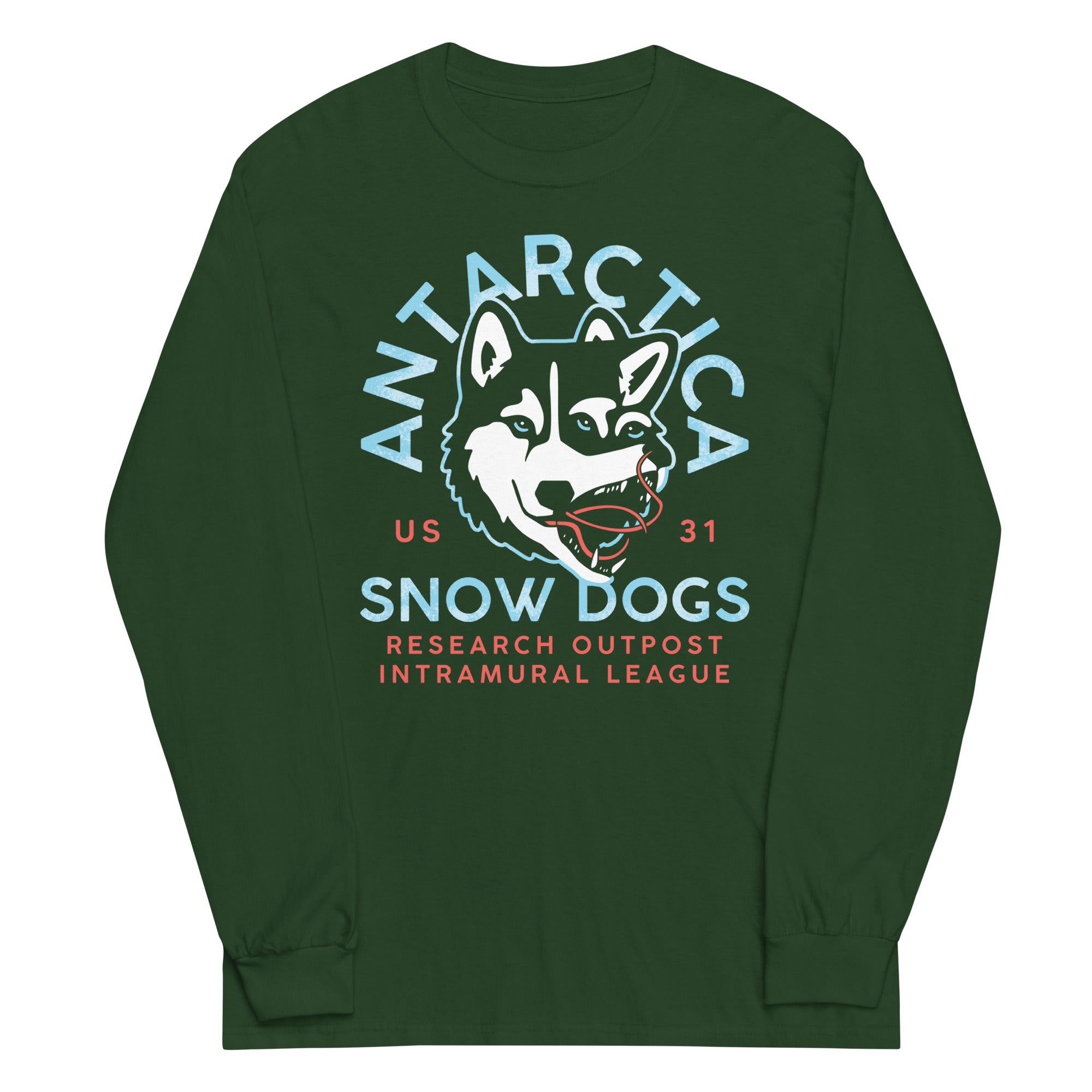 Antarctica Snow Dogs Unisex Long Sleeve Tee