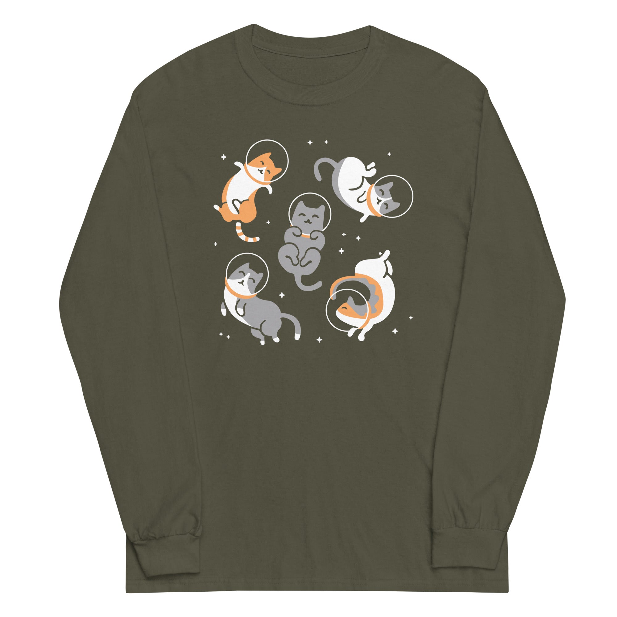 Cats In Space Unisex Long Sleeve Tee