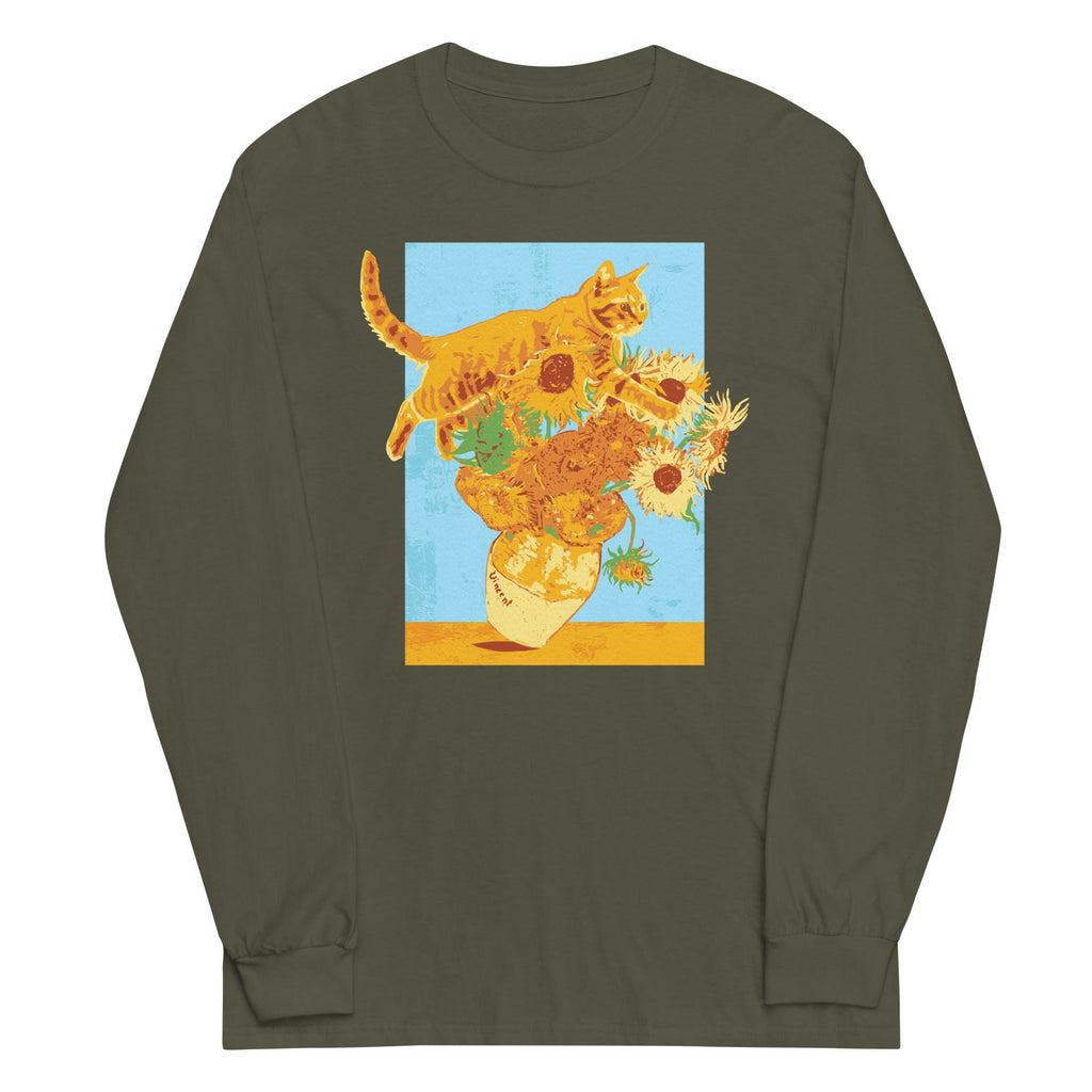 Van Gogh's Cat Unisex Long Sleeve Tee