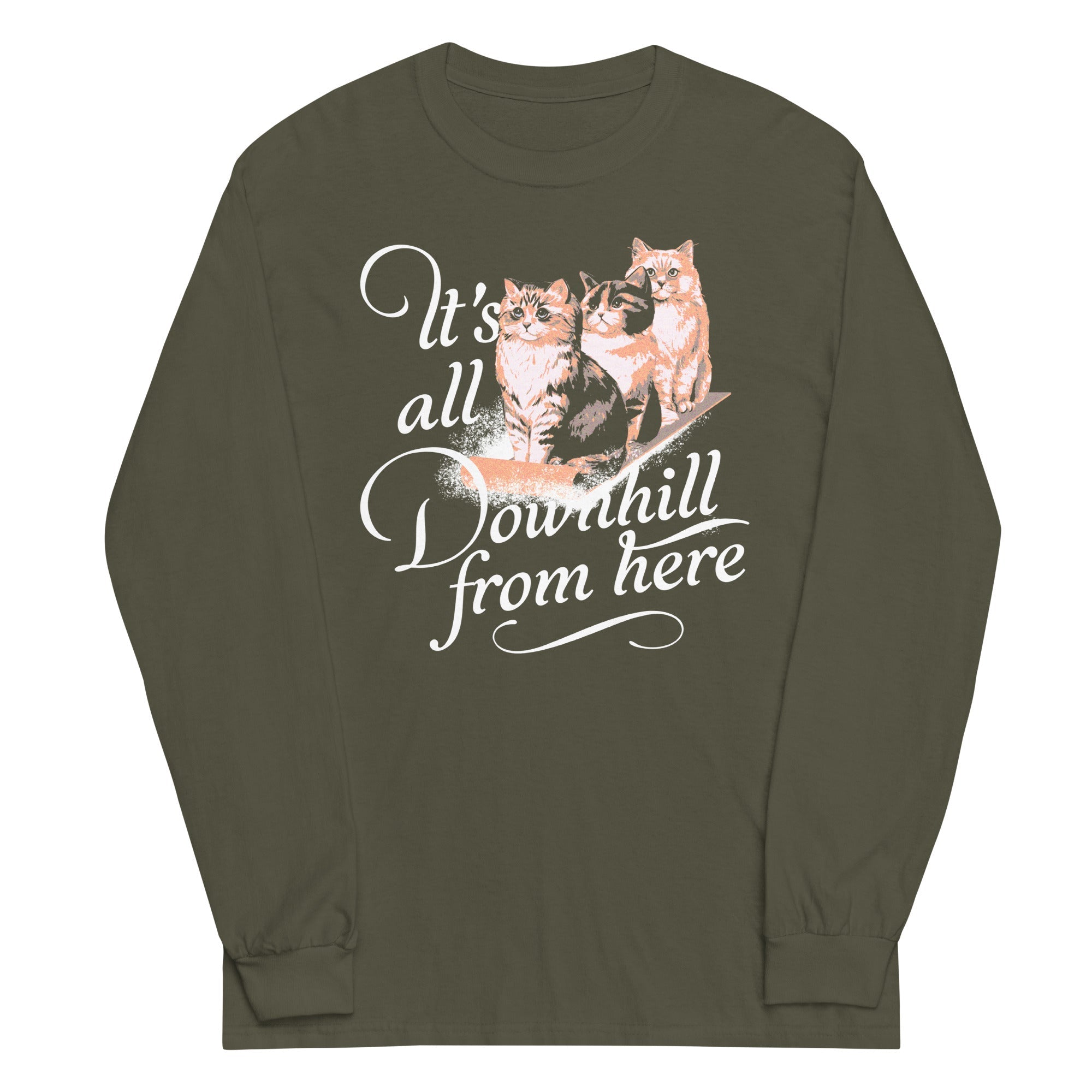 It's All Downhill From Here Unisex Long Sleeve Tee