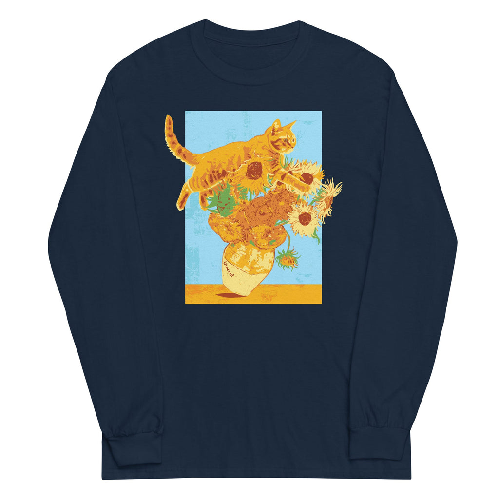 Van Gogh's Cat Unisex Long Sleeve Tee
