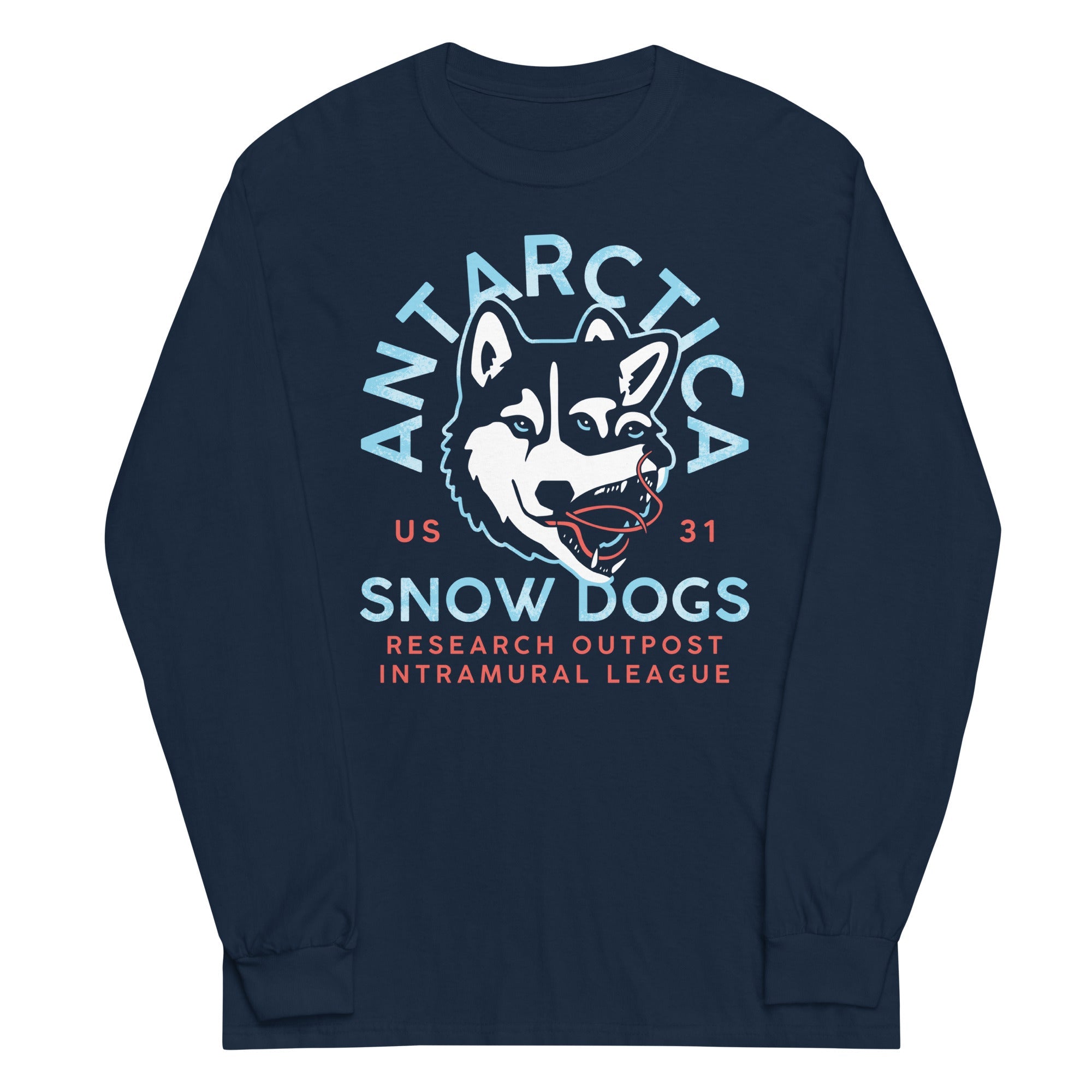 Antarctica Snow Dogs Unisex Long Sleeve Tee