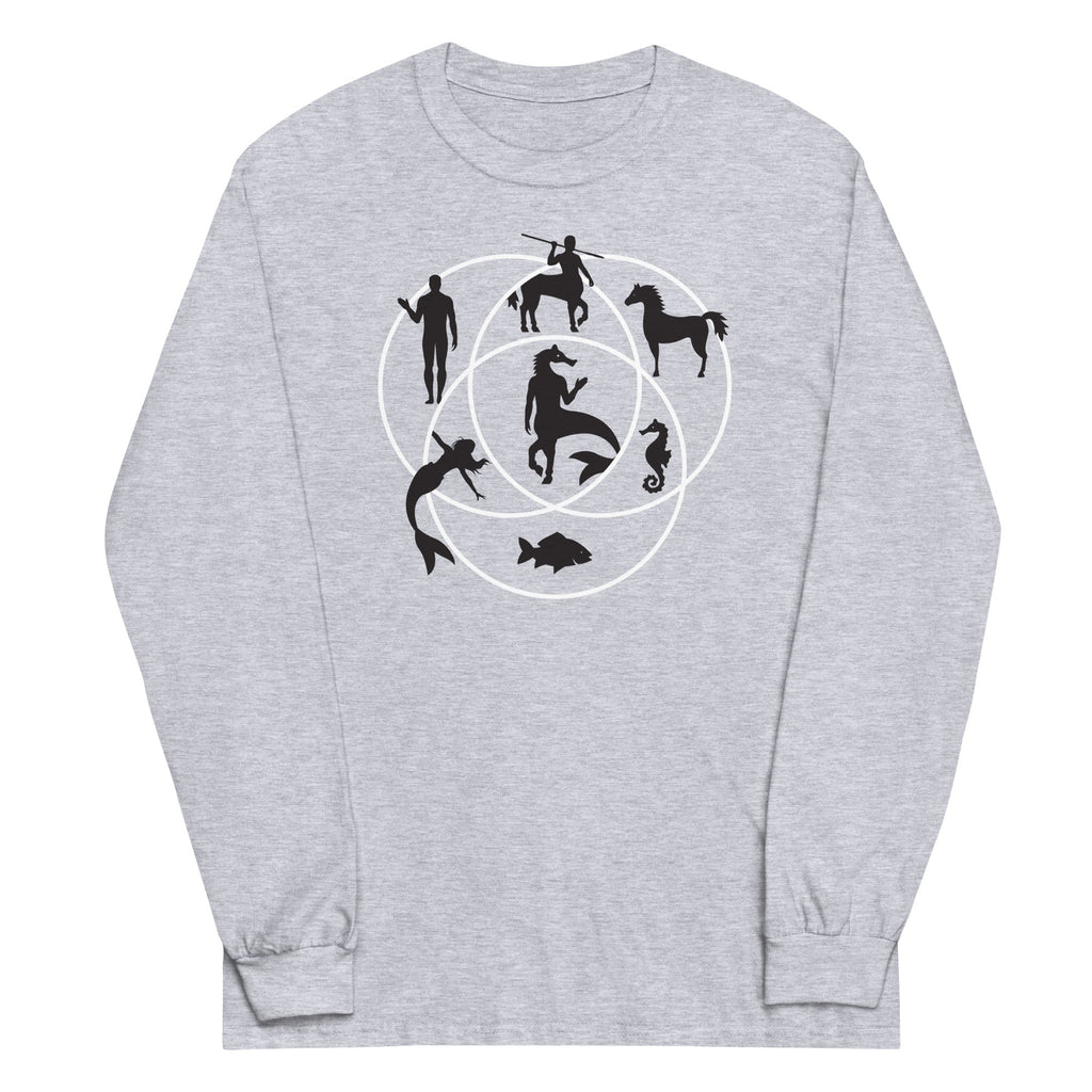 Human Horse Fish Venn Diagram Unisex Long Sleeve Tee