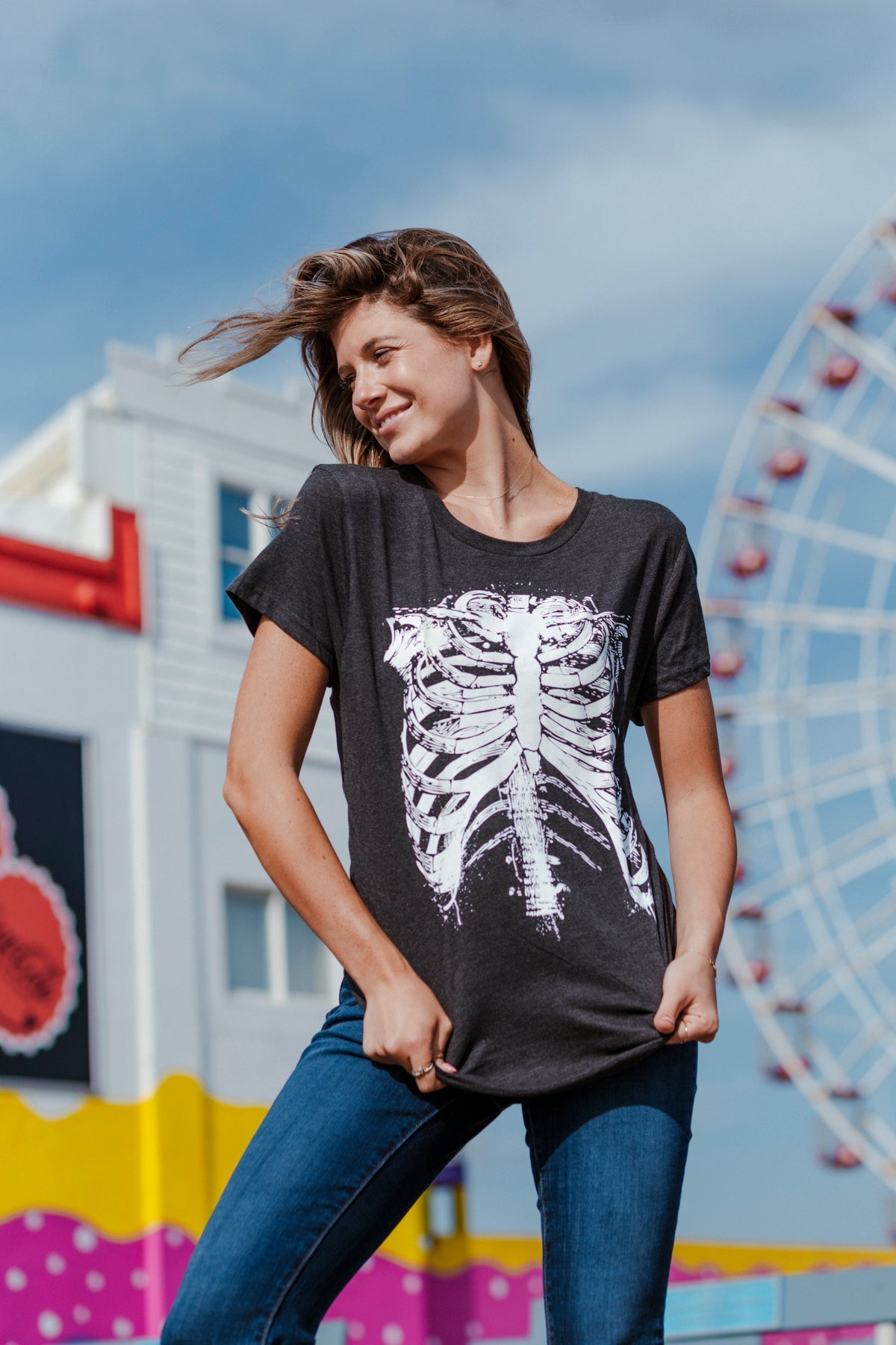 Splattered Rib Cage Women's T Shirt