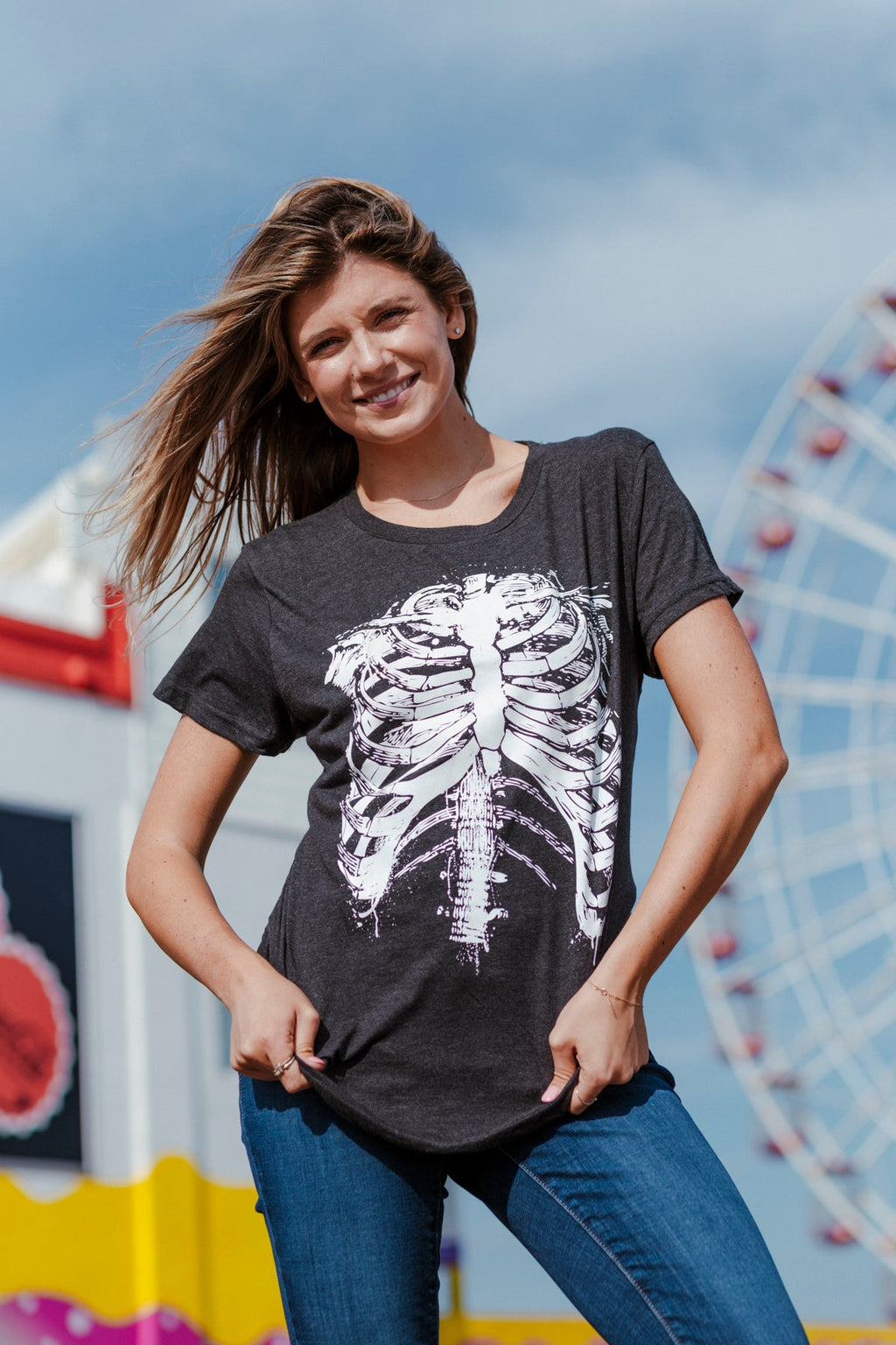 Splattered Rib Cage Women's T Shirt