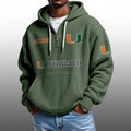 Miami EST 1926 Half Quarter Zip Waffle Hoodie