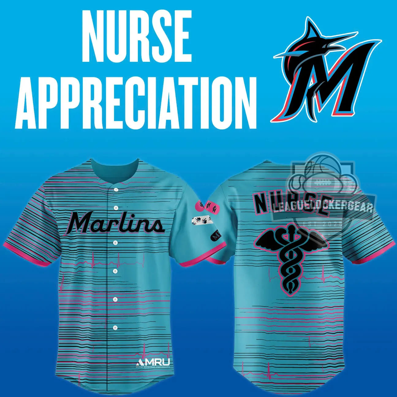 Miami Marlins Nurse Appreciation Baseball Jersey