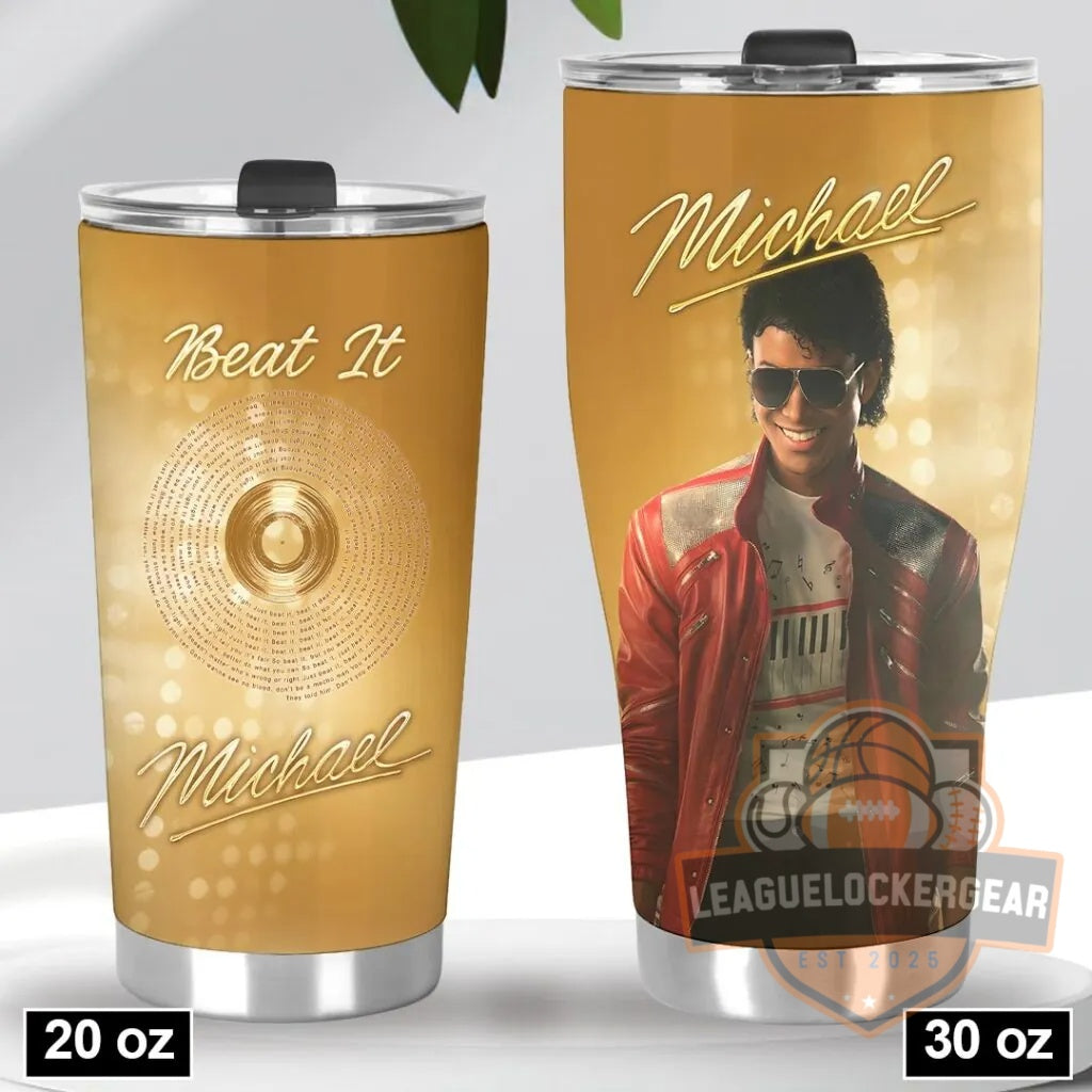 Michael Jackson Beat It Tumbler Cup