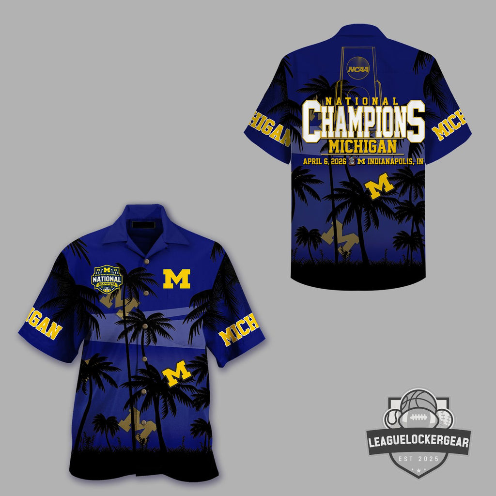 Michigan Wolverines 2026 NCAA Final Four National Champions Hawaiian Shirt