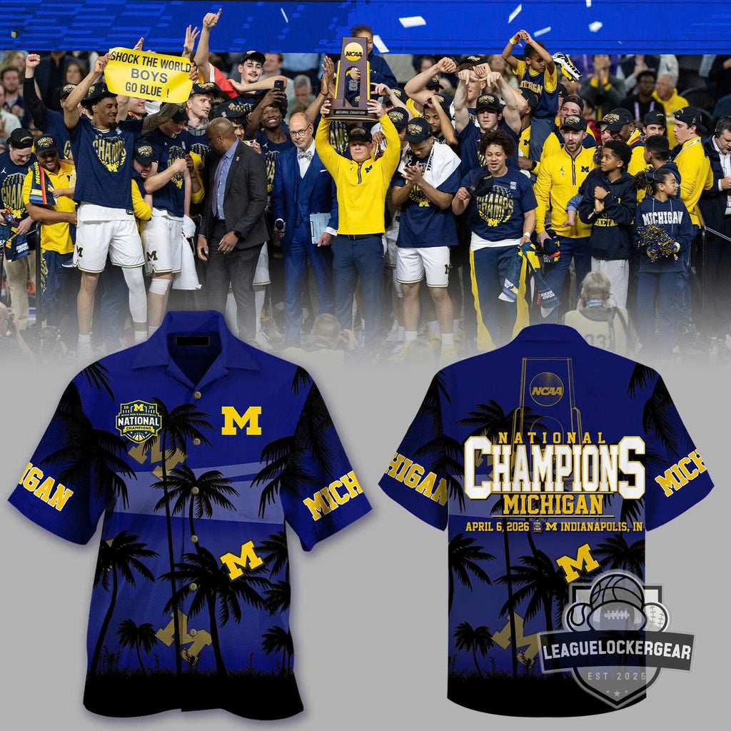 Michigan Wolverines 2026 NCAA Final Four National Champions Hawaiian Shirt