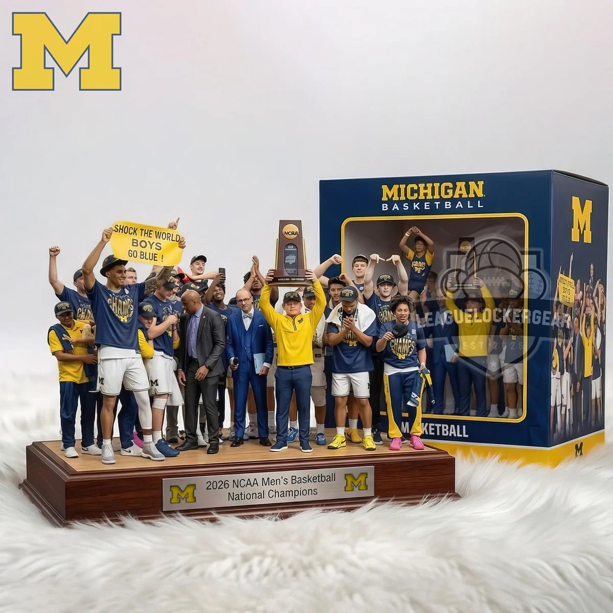 Michigan Wolverines 2026 NCAA Men’s Basketball National Champions Acrylic Plaque