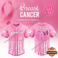 Milwaukee Brewers Breast Cancer Awareness Baseball Jersey