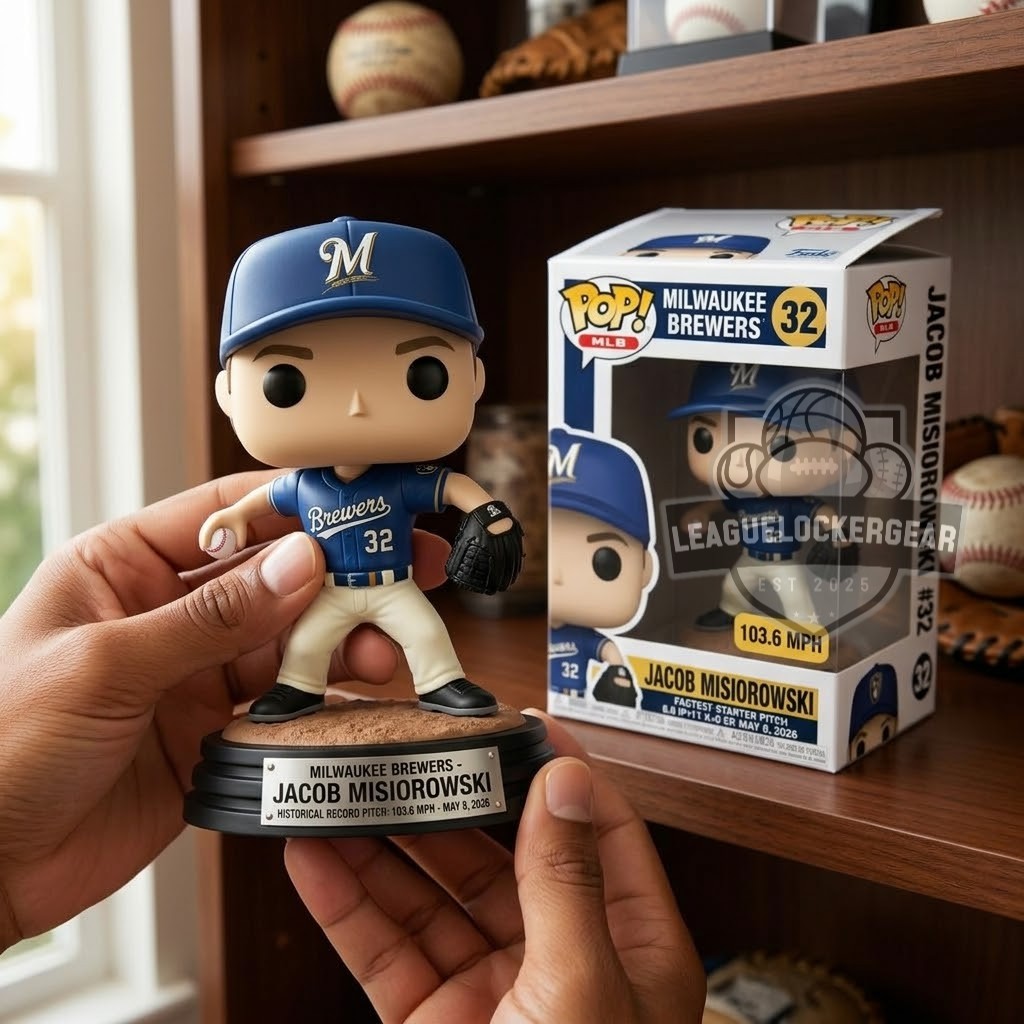 Milwaukee Brewers Jacob Misiorowski Historical Record Pitch 103.6 Mph Vinyl Figure