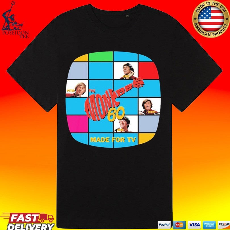 Monkees Retro Made For Tv Test Pattern T-shirt