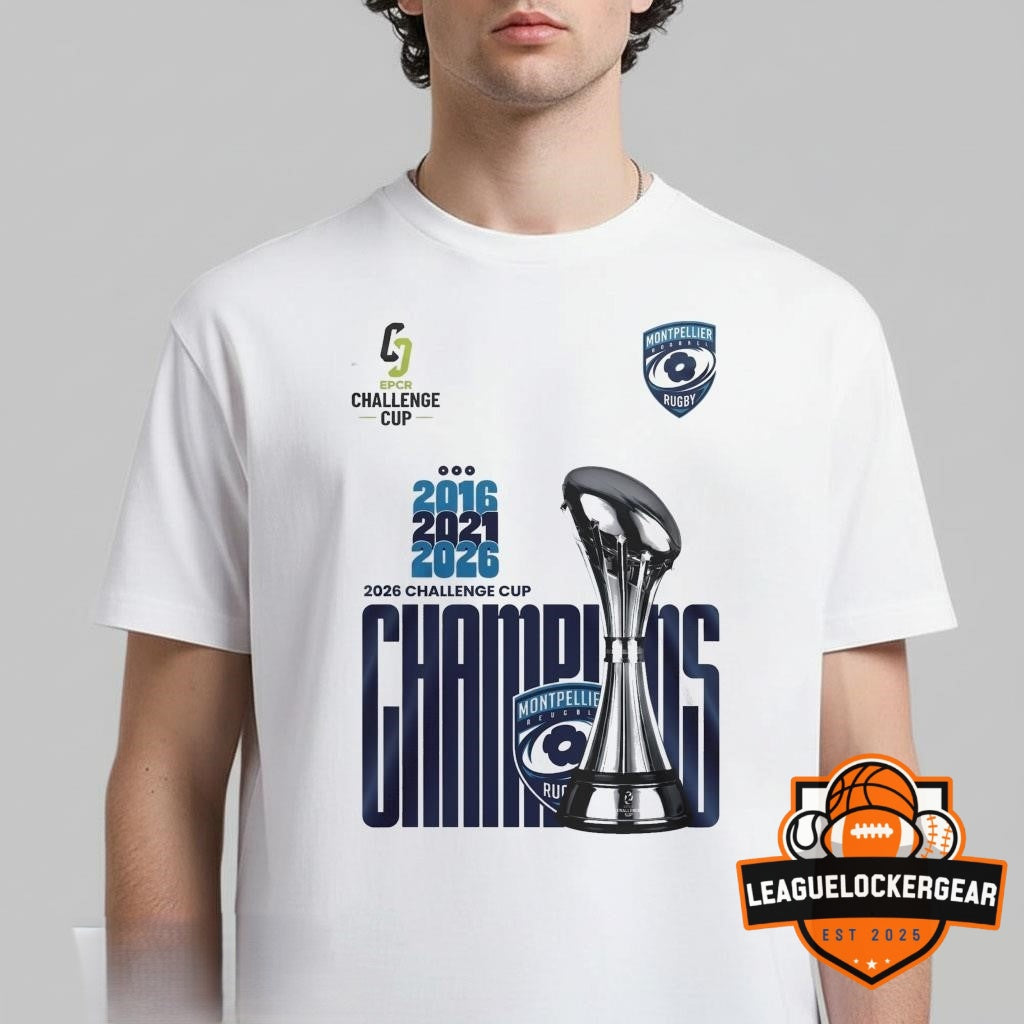 Montpellier Hérault Rugby EPCR Challenge Cup Champions T-Shirt