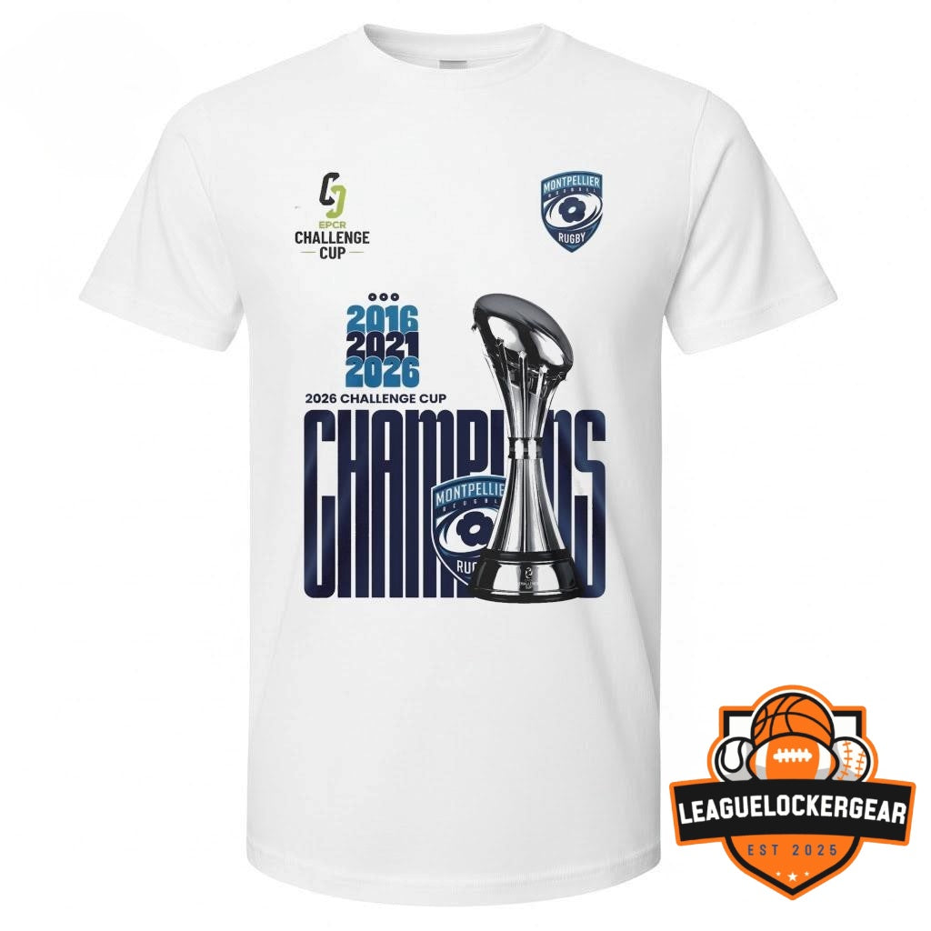 Montpellier Hérault Rugby EPCR Challenge Cup Champions T-Shirt