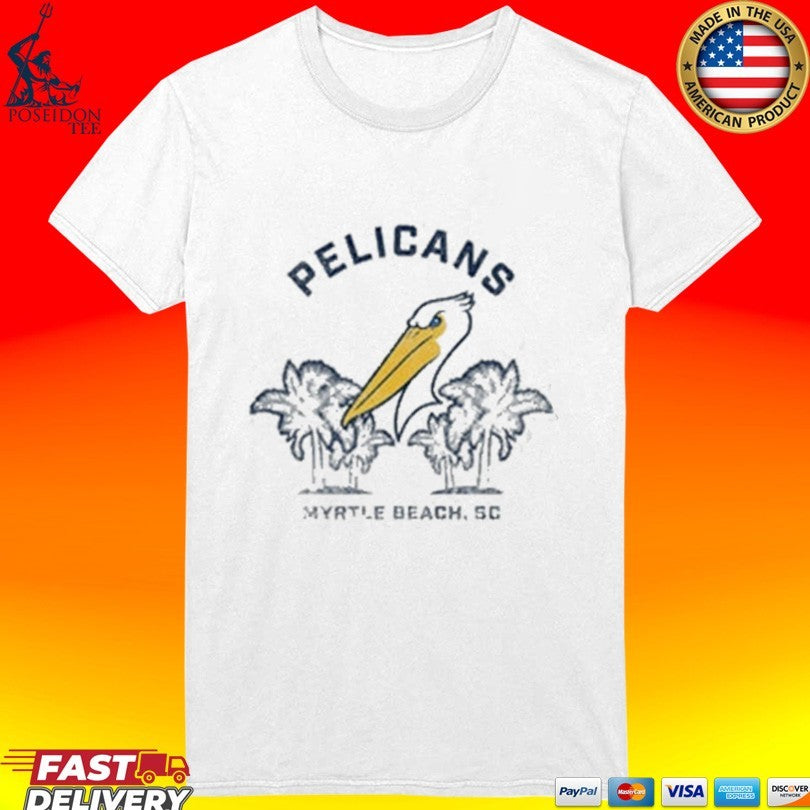 Myrtle Beach Pelicans 108 Stitches Ladies Natural Vista T-shirt