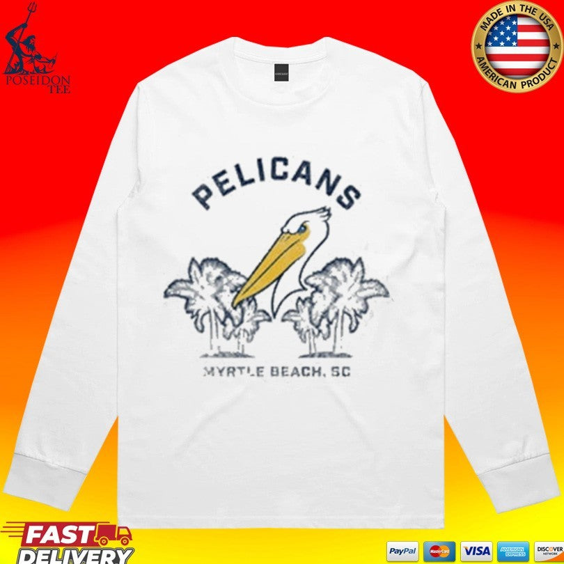 Myrtle Beach Pelicans 108 Stitches Ladies Natural Vista T-shirt