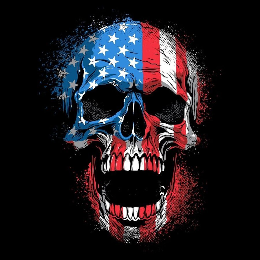 American Reaper Skull Hoodie - Black