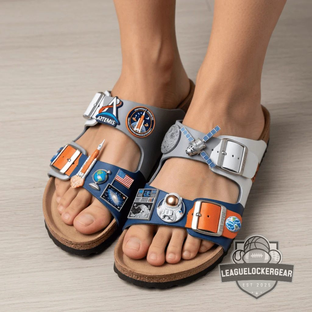 NASA Artemis II Lunar Mission Sandals With Charms