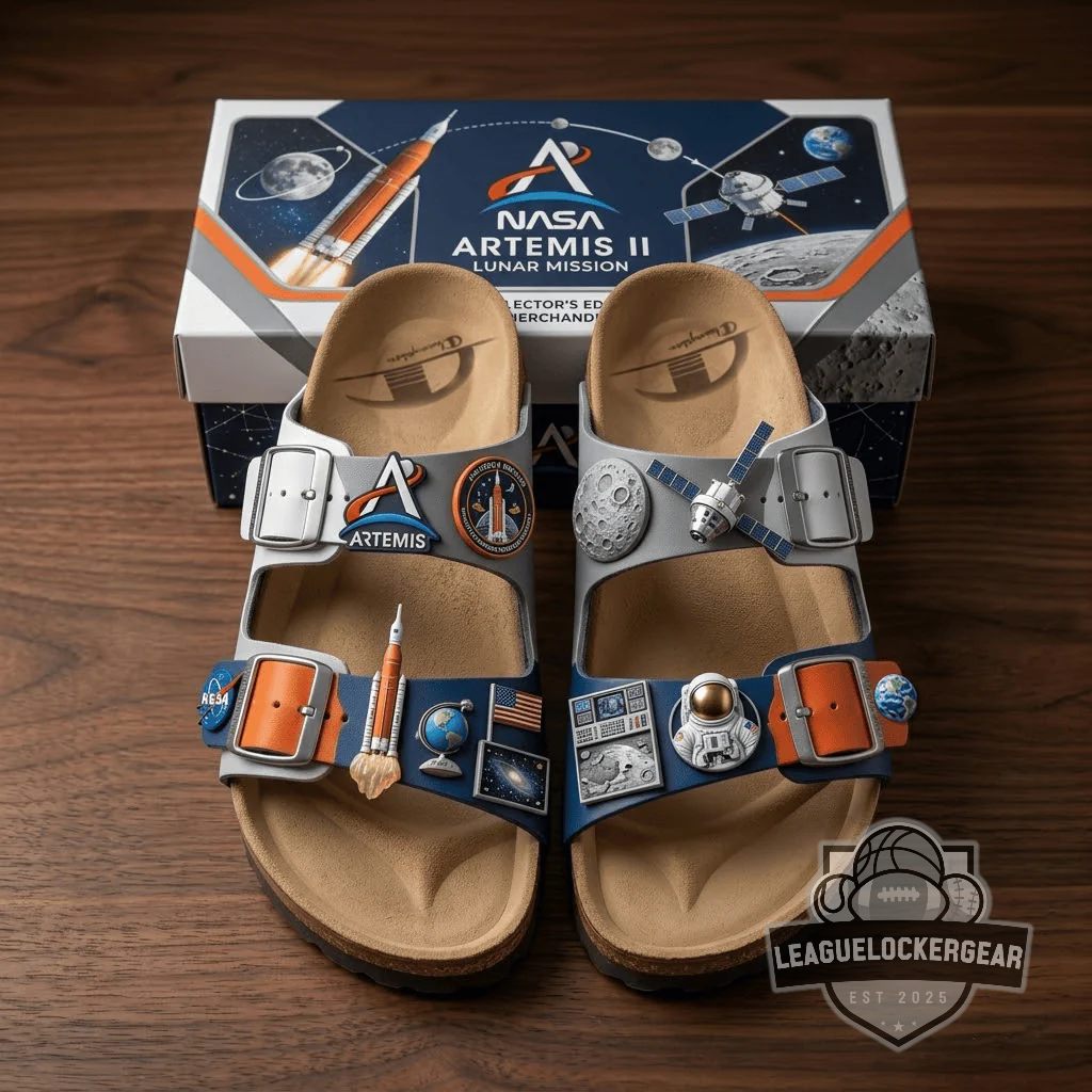 NASA Artemis II Lunar Mission Sandals With Charms
