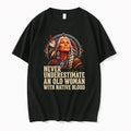 Native American Woman Never Underestimate An Old Woman With Native Blood 0 Tshirts Sweater