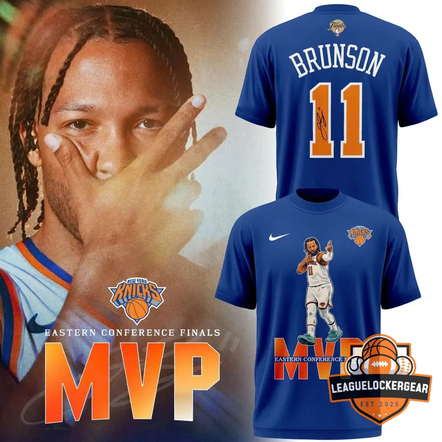 Knicks Jalen Brunson Eastern Conference Finals MVP Signed T-Shirt