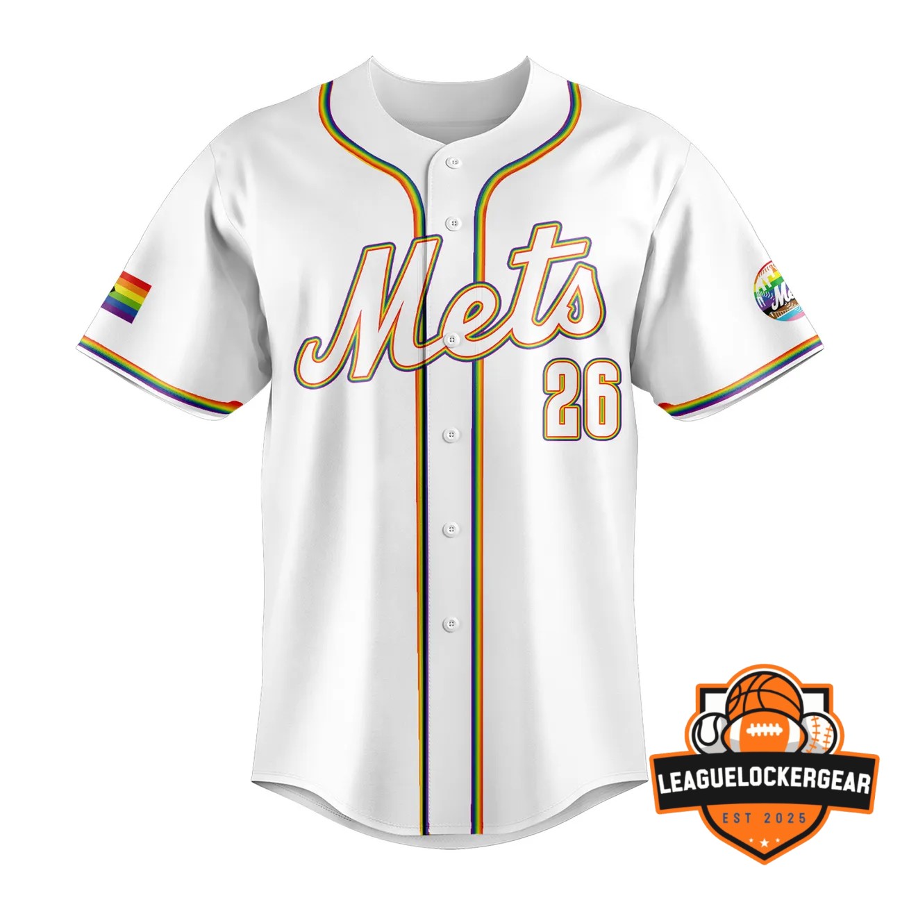 New York Mets Pride Night 2026 Baseball Jersey