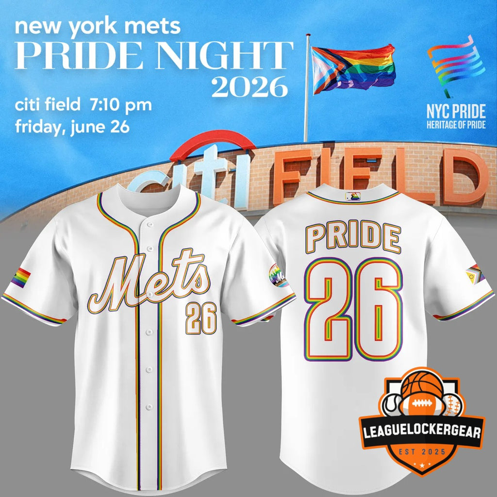New York Mets Pride Night 2026 Baseball Jersey