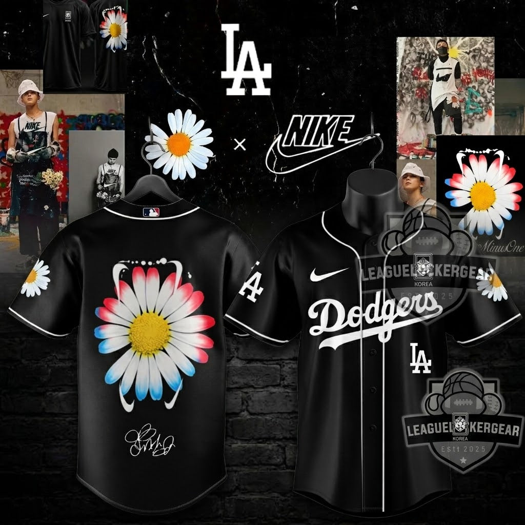 New York Yankees G-DRAGON Daisy Flower Baseball Jersey