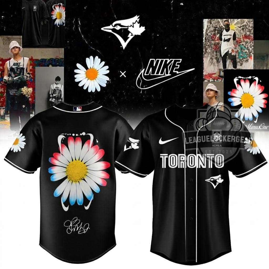 New York Yankees G-DRAGON Daisy Flower Baseball Jersey