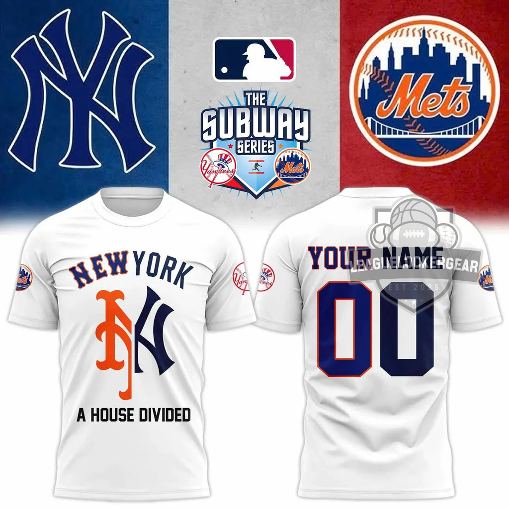 2026 MLB Subway Series Yankees x Mets Custom T-Shirt