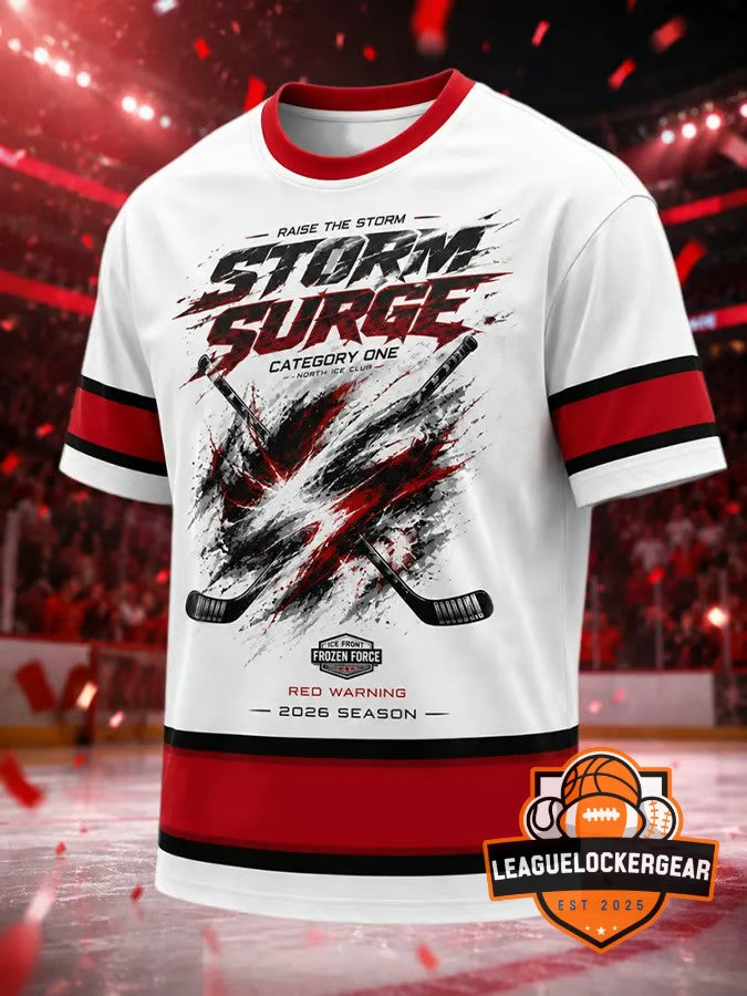 North Ice Club Storm Surge Category One Red Warning 2026 Season T-Shirt