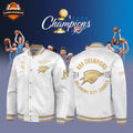 Oklahoma City Thunder 2025 NBA Champions White Bomber Jacket – Official Championship Edition