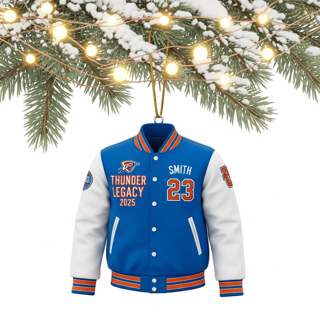 OKC Thunder Legacy Jacket Ornament 2025 – Personalized Edition