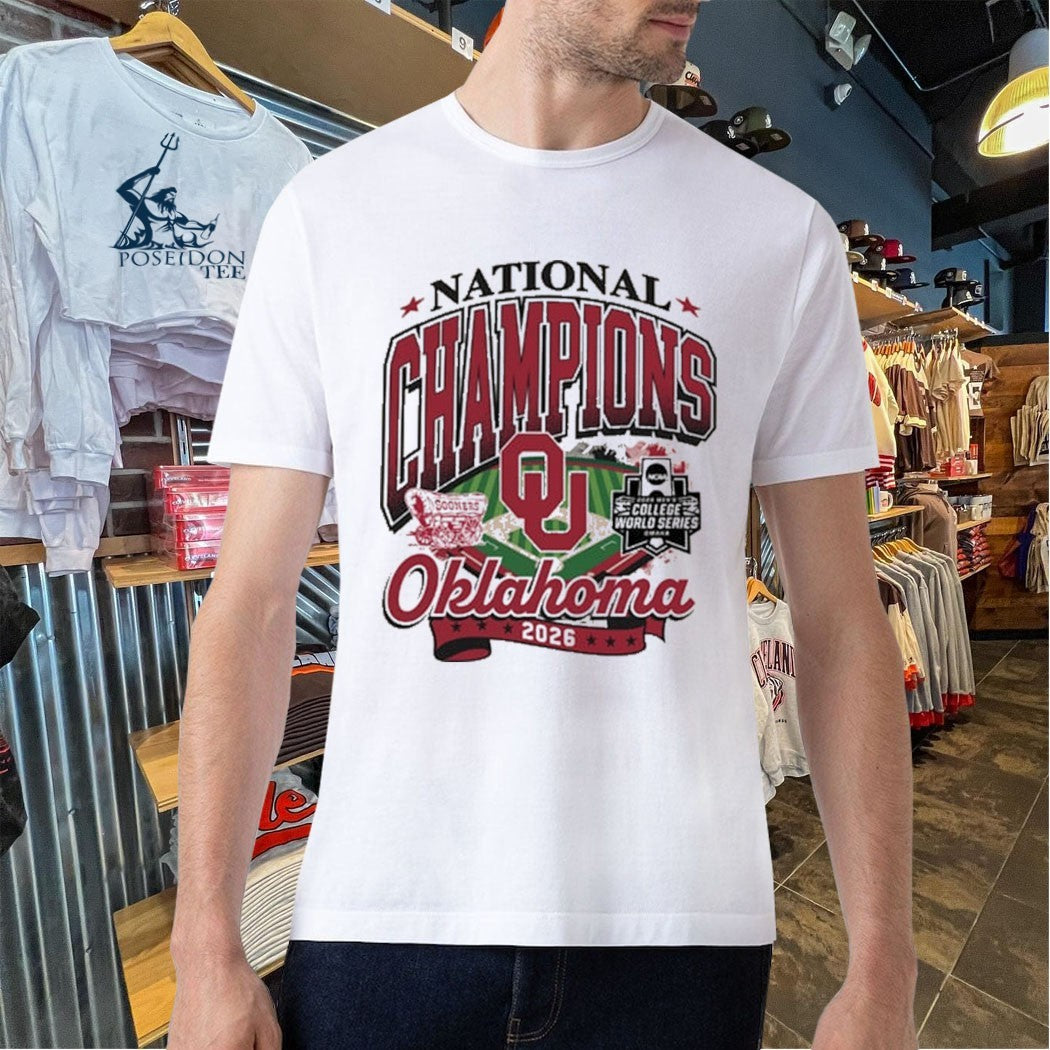 Oklahoma Sooners Ivory 2026 College World Series Champions Stretch T-shirt